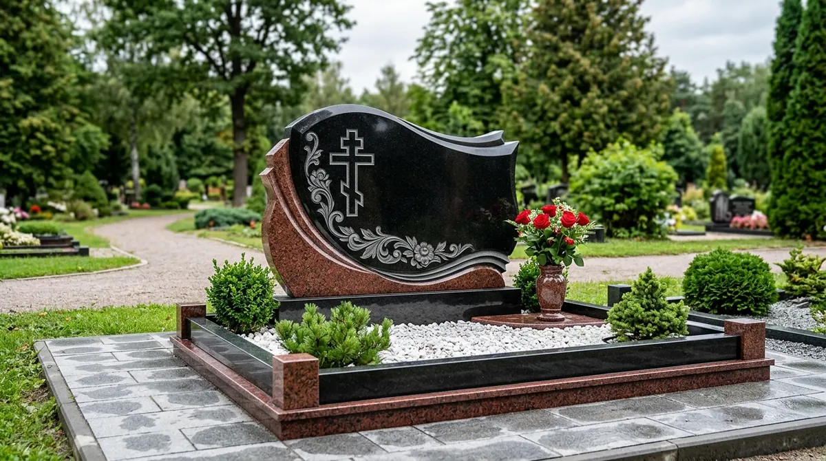 Той самий пам’ятник, виготовлений і встановлений на ділянці